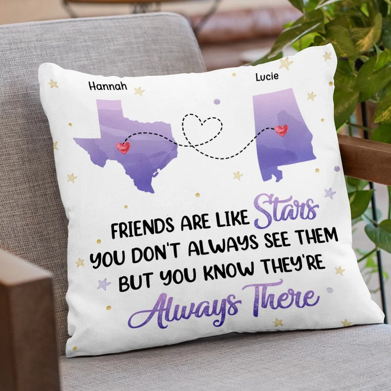 Always Remember We Are Under The Same Sky - Bestie Personalized Custom Pillow - Gift For Best Friends, BFF, Sisters