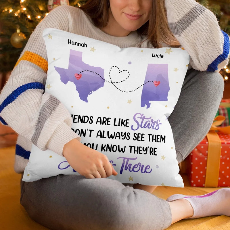 Always Remember We Are Under The Same Sky - Bestie Personalized Custom Pillow - Gift For Best Friends, BFF, Sisters