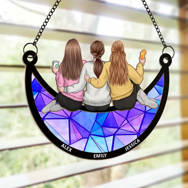 There Is No Greater Gift Than BFF - Bestie Personalized Window Hanging Suncatcher - Christmas Gift For Best Friends, BFF, Sisters