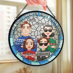 There Is No Greater Love Than Family - Family Personalized Custom Stained Glass Window Hanging Suncatcher - Christmas Gift For Family Members