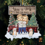 Paws And Claws, Our Pets Bring Christmas Cheer - Couple Personalized Custom Ornament - Acrylic Custom Shaped - Christmas Gift For Husband Wife, Anniversary, Pet Owners, Pet Lovers