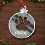 These Tiny Paws Bring Endless Joy - Dog & Cat Personalized Custom Mirrored Acrylic Ornament - Christmas Gift For Pet Owners, Pet Lovers