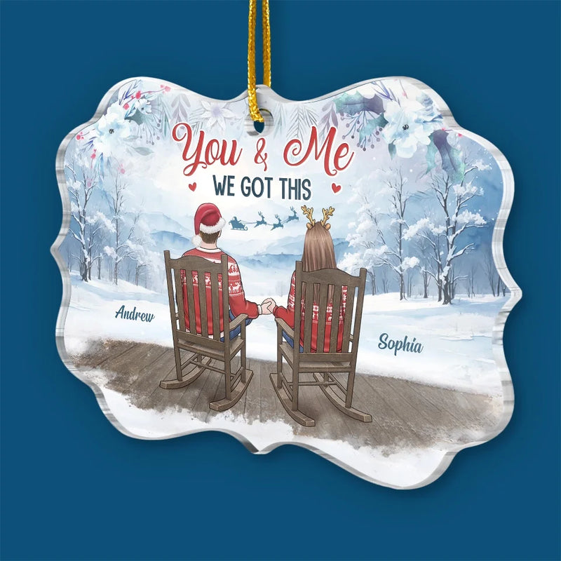You Make Every Day Feel Like Christmas - Couple Personalized Custom Ornament - Wood, Acrylic Benelux Shaped - Christmas Gift For Husband Wife, Anniversary