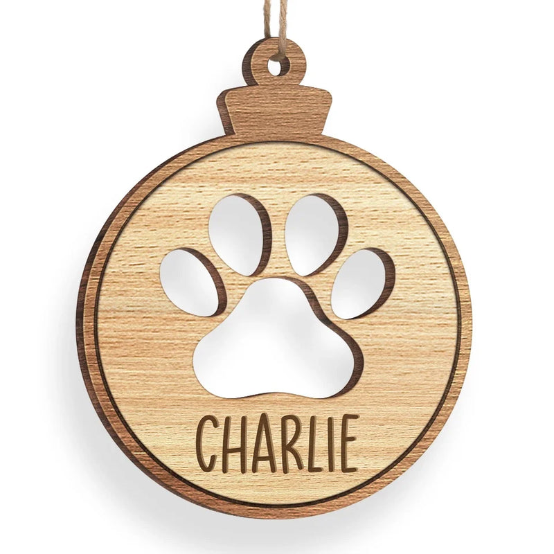 Paws And Joy Make The Perfect Christmas - Dog & Cat Personalized Custom Ornament - Wood Custom Shaped - Christmas Gift For Pet Owners, Pet Lovers