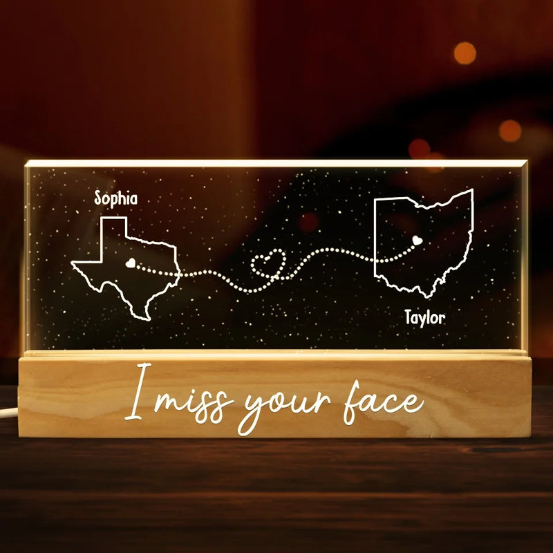 A Small Gift, A Big Friendship - Bestie Personalized Custom Acrylic Letters 3D LED Night Light - Gift For Best Friends, BFF, Sisters