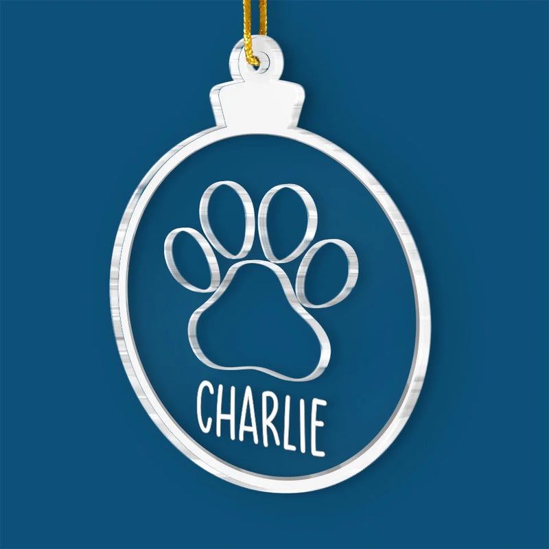 Pawsome Christmas Vibes - Dog & Cat Personalized Custom Ornament - Acrylic Custom Shaped - Christmas Gift For Pet Owners, Pet Lovers