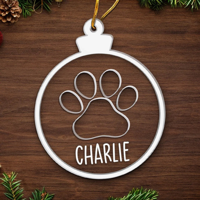 Pawsome Christmas Vibes - Dog & Cat Personalized Custom Ornament - Acrylic Custom Shaped - Christmas Gift For Pet Owners, Pet Lovers