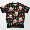 Custom Photo Kids Show Us The True Meaning Of Christmas - Family Personalized Custom All Over Print Adult Short Sleeve Sweater - Christmas Gift For Family Members