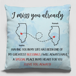 Custom Name Long Distance Love Gifts - Personalized Pillow