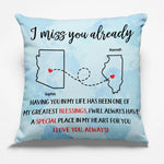 Custom Name Long Distance Love Gifts - Personalized Pillow