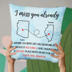 Custom Name Long Distance Love Gifts - Personalized Pillow