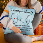 Custom Name Long Distance Love Gifts - Personalized Pillow
