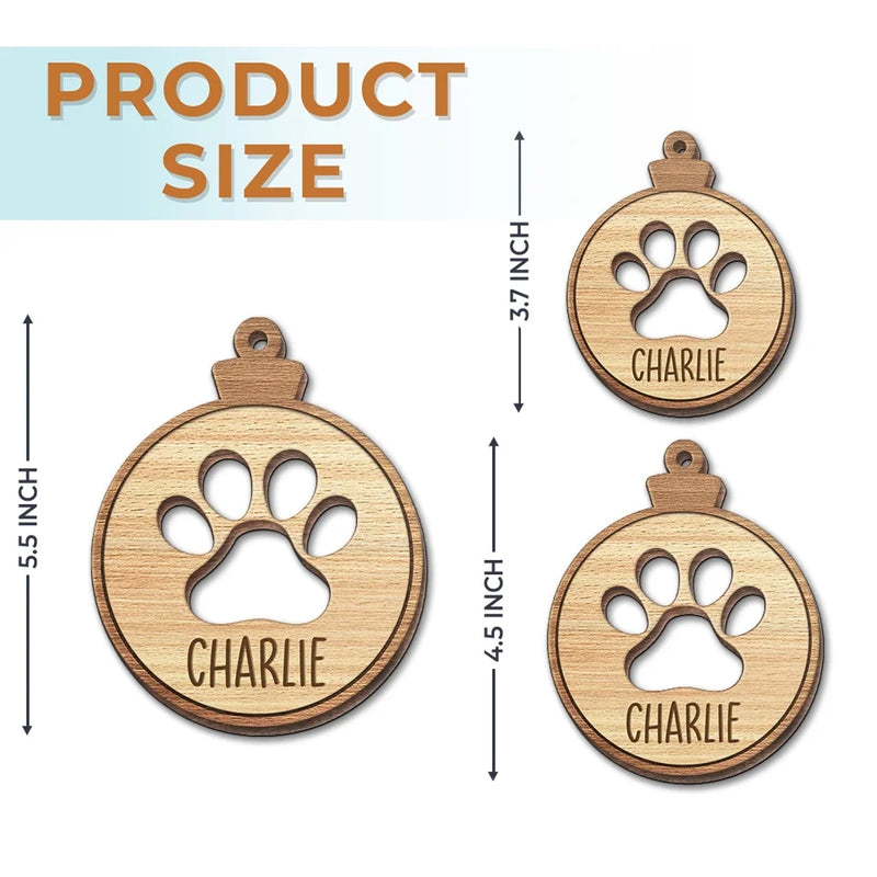 Paws And Joy Make The Perfect Christmas - Dog & Cat Personalized Custom Ornament - Wood Custom Shaped - Christmas Gift For Pet Owners, Pet Lovers