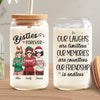 Friends Who Slay Together, Stay Together - Bestie Personalized Custom Glass Cup, Iced Coffee Cup - Christmas Gift For Best Friends, BFF, Sisters