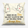 Distance Is Nothing For Two Souls That Connect - Bestie Personalized Custom Pillow - Gift For Best Friends, BFF, Sisters