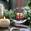 My Love For You Grows Stronger - Couple Personalized Custom Circle Glass Ornament - Christmas Gift For Husband Wife, Anniversary