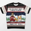 I Need A Beer - Dog & Cat Personalized Custom All Over Print Adult Short Sleeve Sweater - Christmas Gift For Pet Owners, Pet Lovers