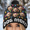Custom Photo Happy Pawlidays - Dog & Cat Personalized Custom Christmas Beanie Hat - Christmas Gift For Pet Owners, Pet Lovers