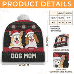 Custom Name Christmas Dog Gifts for Dog Lovers - Personalized Christmas Beanie Hat