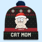 Custom Name Christmas Dog Gifts for Dog Lovers - Personalized Christmas Beanie Hat