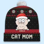 Custom Name Christmas Dog Gifts for Dog Lovers - Personalized Christmas Beanie Hat