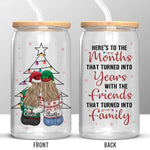 Custom Name Christmas Gifts for Best Friends - Personalized Glass Cup