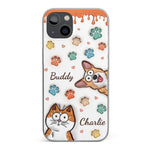 Four Paws, One Heart - Dog & Cat Personalized Custom 3D Inflated Effect Printed Clear Phone Case - Gift For Pet Owners, Pet Lovers