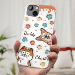 Four Paws, One Heart - Dog & Cat Personalized Custom 3D Inflated Effect Printed Clear Phone Case - Gift For Pet Owners, Pet Lovers