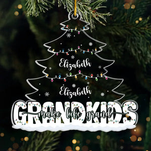 Le meilleur cadeau autour du sapin de Noël - Ornement personnalisé pour la famille - Forme personnalisée en acrylique - Cadeau de Noël pour les membres de la famille