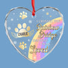 A Piece Of My Heart Is At The Rainbow Bridge - Memorial Personalized Custom Heart Glass Ornament - Sympathy Gift, Christmas Gift For Pet Owners, Pet Lovers