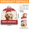 Custom Photo Fur And Festive - Dog & Cat Personalized Custom Christmas Beanie Hat - Christmas Gift For Pet Owners, Pet Lovers
