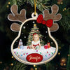 Photo personnalisée : Noël est l'occasion de réfléchir aux liens familiaux. Décoration personnalisée pour la famille. Acrylique. Forme personnalisée. Cadeau de Noël pour les membres de la famille.