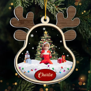 Photo personnalisée : Noël est l'occasion de réfléchir aux liens familiaux. Décoration personnalisée pour la famille. Acrylique. Forme personnalisée. Cadeau de Noël pour les membres de la famille.