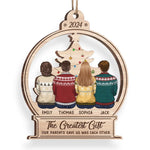 The Greatest Gift Our Parents Gave Us - Family Personalized Custom Ornament - Wood Custom Shaped - Christmas Gift For Family Members, Siblings, Brothers, Sisters