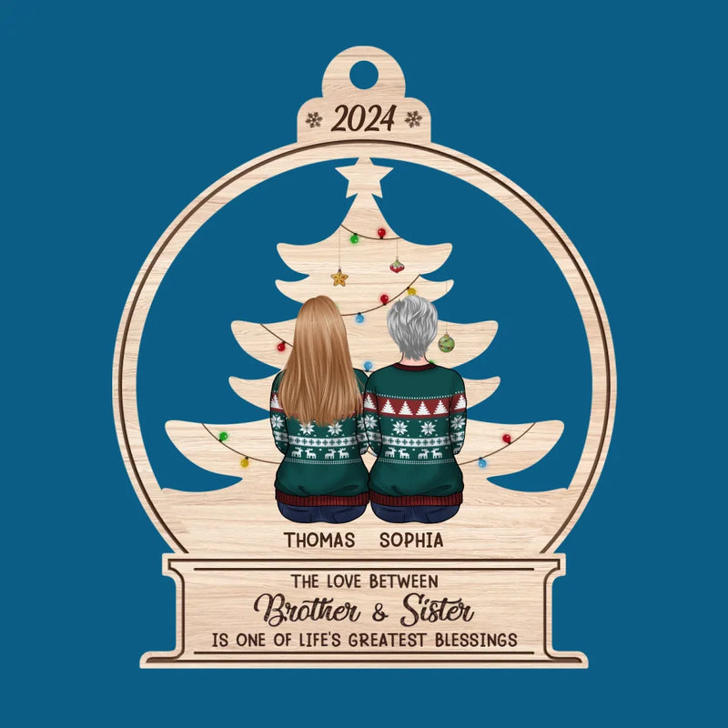 The Greatest Gift Our Parents Gave Us - Family Personalized Custom Ornament - Wood Custom Shaped - Christmas Gift For Family Members, Siblings, Brothers, Sisters