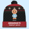 Grandma’s Love And Kid’s Laughter Make Christmas Special - Family Personalized Custom Christmas Beanie Hat - Christmas Gift For Mom, Grandma