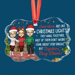 Custom Name Christmas Coworker Gifts - Personalized Glass Ornament