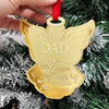 No Longer By My Side But Forever In My Heart - Memorial Personalized Custom Mirrored Acrylic Ornament - Sympathy Gift, Christmas Gift For Family Members
