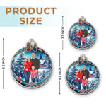 Custom Photo Christmas Good Cheer Is Found With Family - Family Personalized Custom Ornament - Wood, Acrylic Custom Shaped - Christmas Gift For Family Members
