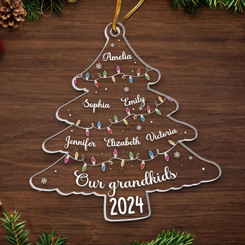 There's No Place Like Home For The Holidays - Family Personalized Custom Ornament - Acrylic Custom Shaped - Christmas Gift For Grandma, Grandpa, Grandkids
