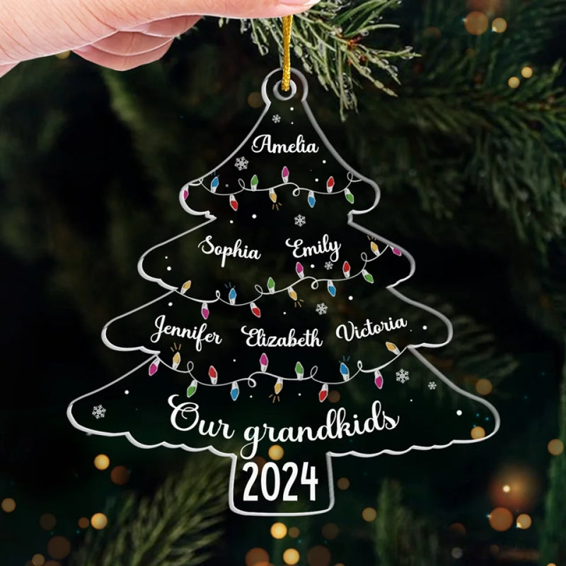 There's No Place Like Home For The Holidays - Family Personalized Custom Ornament - Acrylic Custom Shaped - Christmas Gift For Grandma, Grandpa, Grandkids