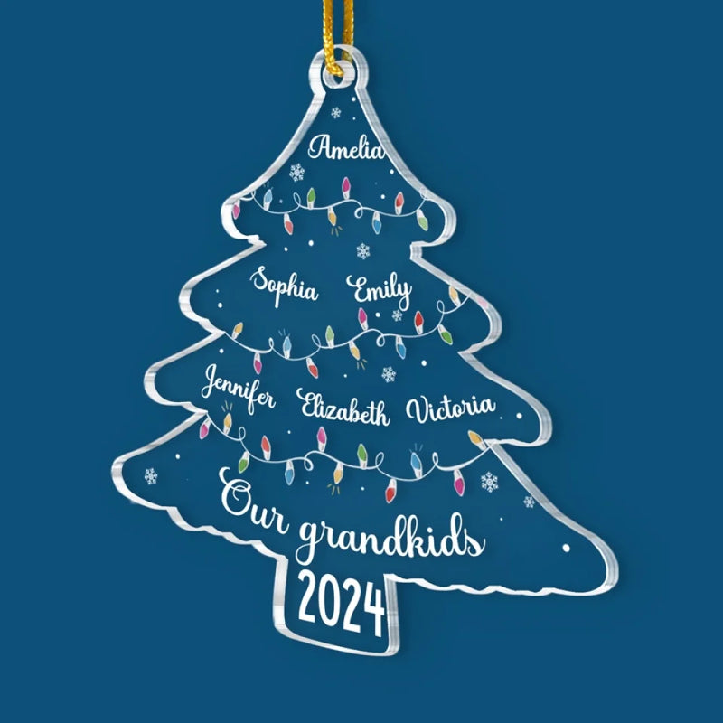 There's No Place Like Home For The Holidays - Family Personalized Custom Ornament - Acrylic Custom Shaped - Christmas Gift For Grandma, Grandpa, Grandkids