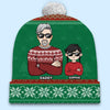 Keep Calm And Jingle All The Way - Family Personalized Custom Christmas Beanie Hat - Christmas Gift For Family Members