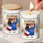 Love Can Span Any Distance Between Us - Bestie Personalized Custom Smokeless Scented Candle - Christmas Gift For Best Friends, BFF, Sisters