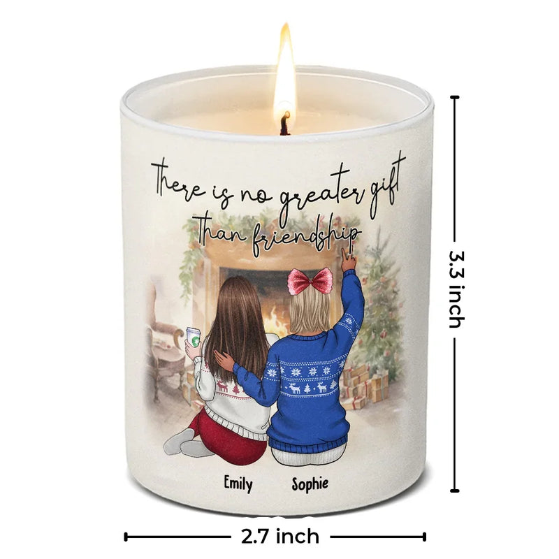 Love Can Span Any Distance Between Us - Bestie Personalized Custom Smokeless Scented Candle - Christmas Gift For Best Friends, BFF, Sisters