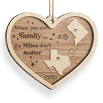 When You Are Family The Miles Don't Matter - Family Personalized Custom Ornament - Wood Custom Shaped - Christmas Gift For Family Members
