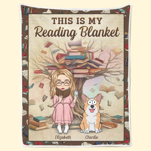 Between Pages And Paws, I Find My Peace - Dog & Cat Personalized Custom Blanket - Gift For Book Lovers, Pet Owners, Pet Lovers