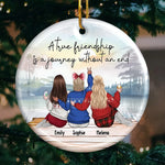 Custom Name Friendship Gifts for Best Friends - Personalized Ceramic Ornament