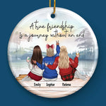 Custom Name Friendship Gifts for Best Friends - Personalized Ceramic Ornament