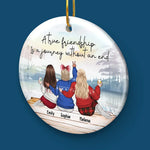 Custom Name Friendship Gifts for Best Friends - Personalized Ceramic Ornament